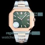 HBF Factory Super Copy Patek Philippe New Cubitus Green Face Half Rose Gold Watch 45mm 